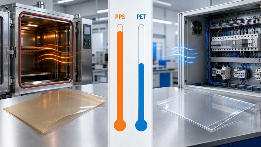 3.pps vs pet film temperature resistance