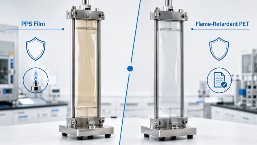 6.pps vs flame retardant pet film