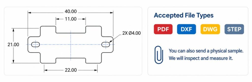 custom die cut insulation part technical drawing formats
