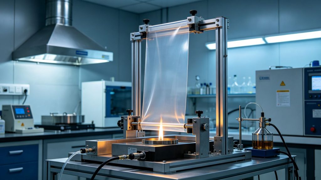 3.UL94 VTM 0 flame classification concept for thin PET film