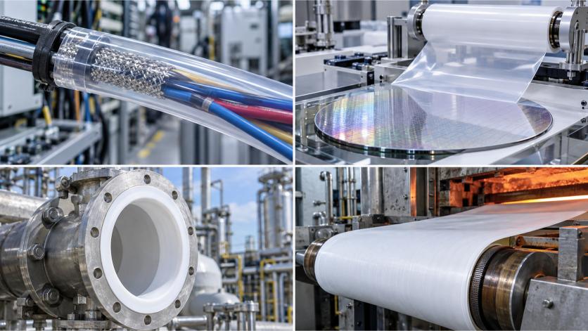 FEP vs PTFE Film: Key Differences in Processing and Performance 5 6.fep and ptfe film industrial applications